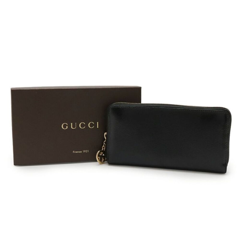 Gucci Shiny Leather Lovely Zip Wallet Black - Picture 9 of 9